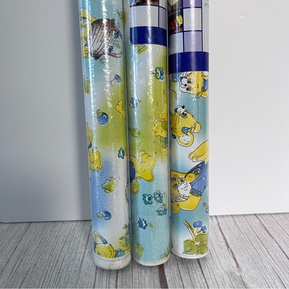 3 X Vtg Childrens' Kids' Vinyl Drawer Shelf Liners Retro Animals 18" x 40" each - Picture 11 of 11